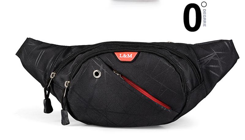 Waterproof Fanny Pack Waist Bag Men Casual Travel Belt Bag