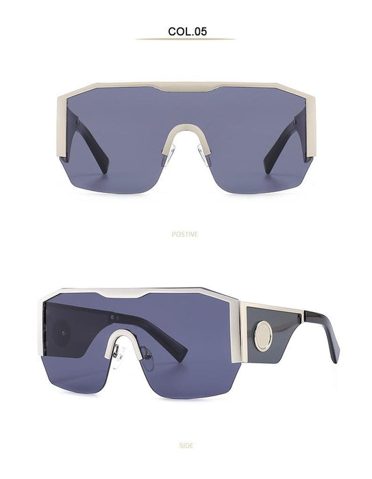 Large frame head conjoined sheet metal men's and women's Sunglasses
