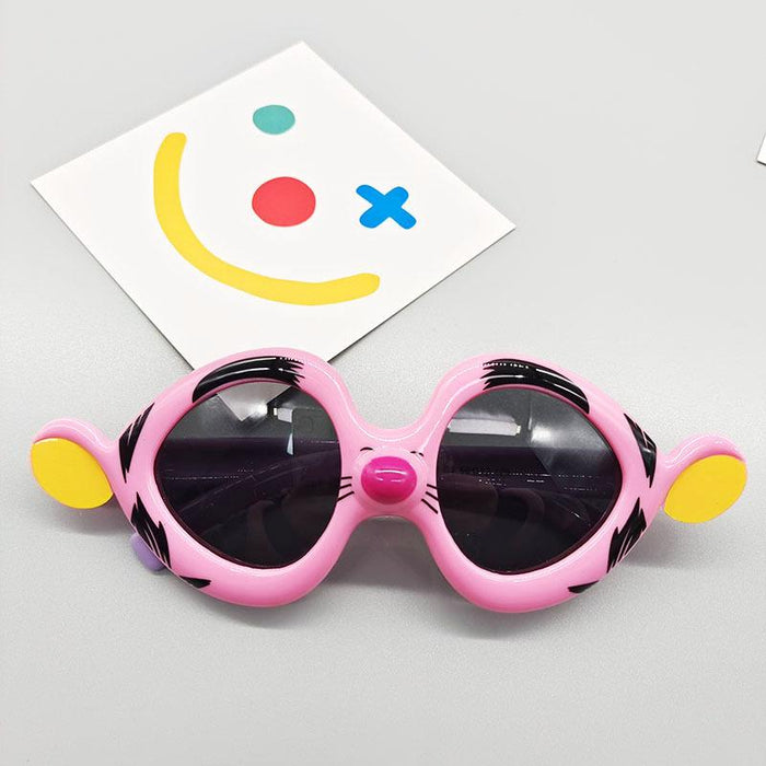 Children Cartoon Funny Little Tiger Folding Sunglasses