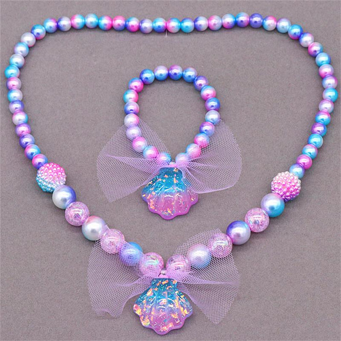 New Children's Necklace Set Ocean Series Imitation Shell Jewelry