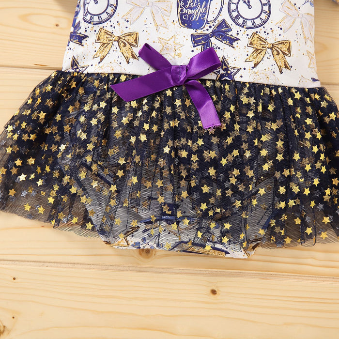 Spliced mesh two-piece children's set