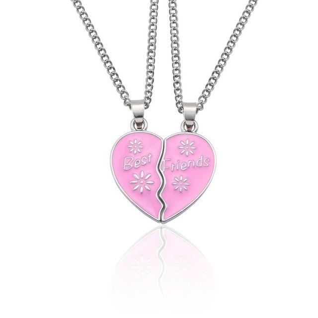 2 Pcs/ Set Best Friends Honey Love Couple Necklace