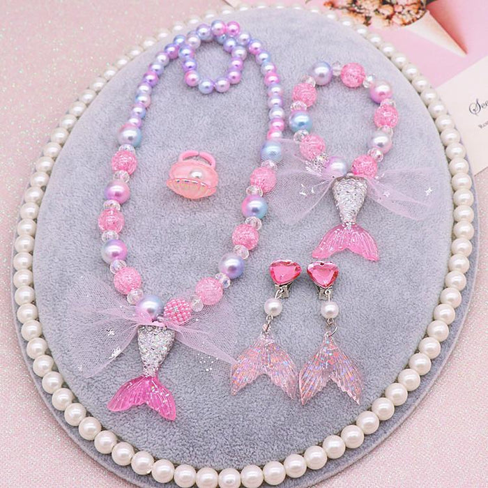 New Children's Necklace Set Fishtail Shell Accessories