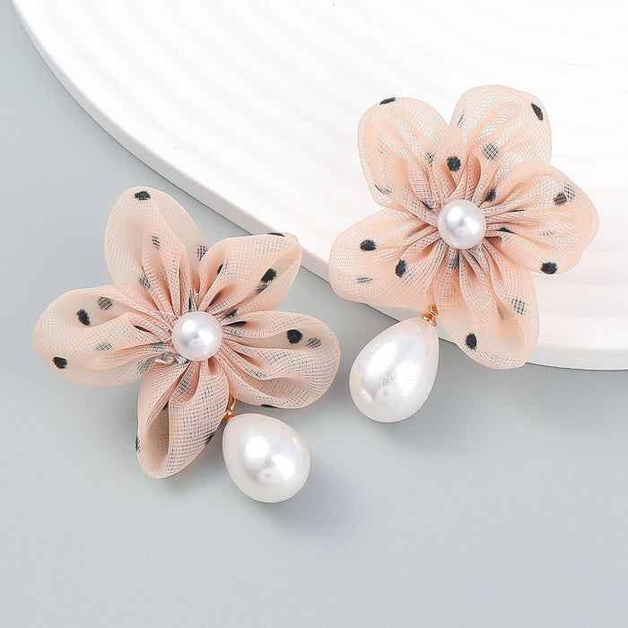 Bohemian Lace Flower Woven Bead Earrings