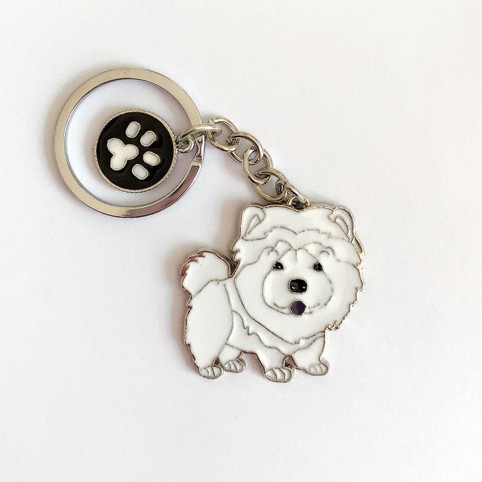 Multicolor Pet Dog Painted Zinc Alloy Keychain