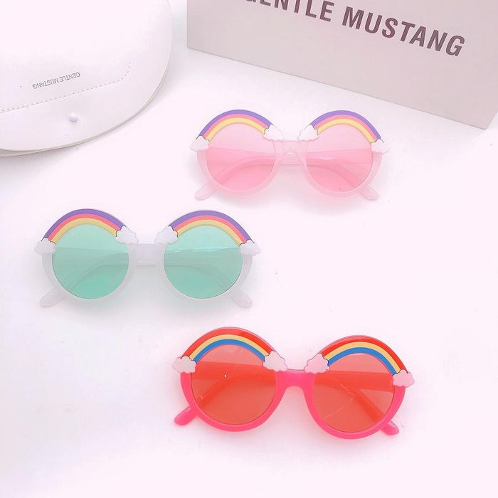 Children's Rainbow sunglasses and sunglasses round frame