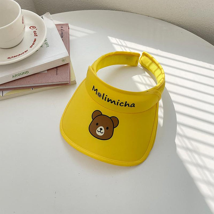 Summer Cute Cat Ears Children‘s Wide Brim Sun Hat