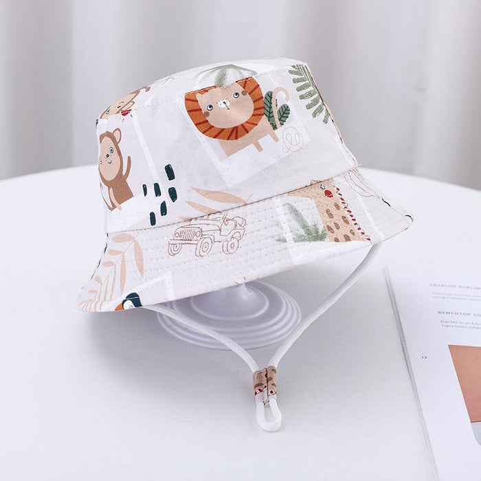 Summer Outdoor Cartoon Print Children's Fisherman Hat