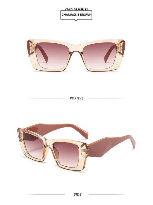 Sunglasses contrast cut square Sunglasses tide