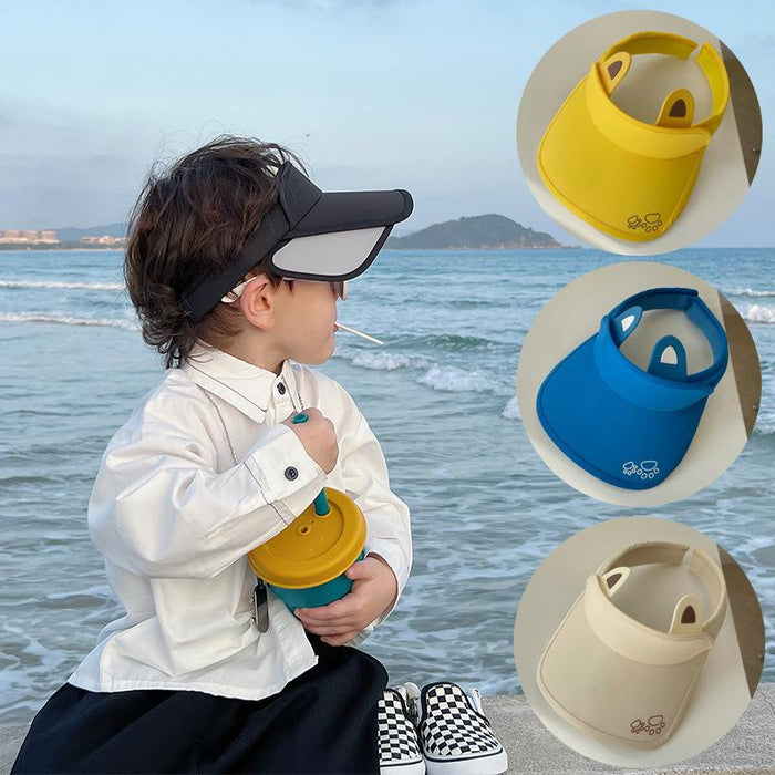 Summer Cute Cat Ears Children‘s Wide Brim Sun Hat