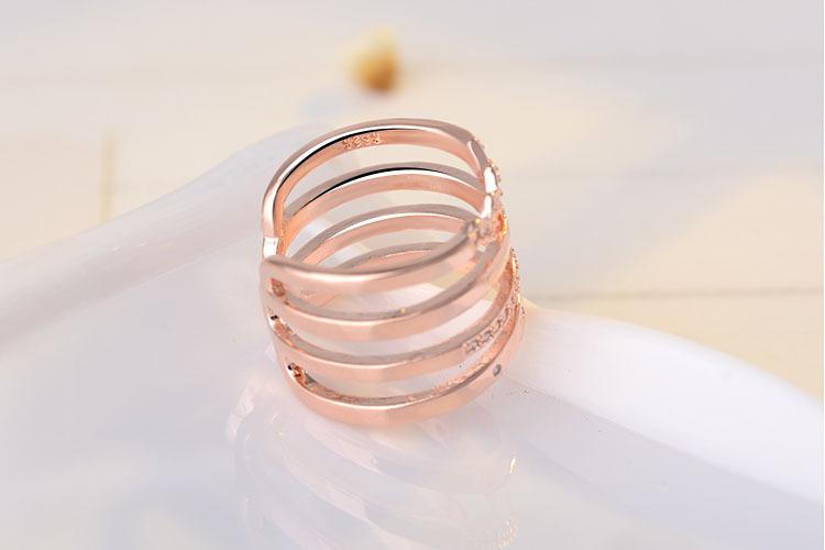 Personality Exaggerated Multi-layer Opening Tail Ring