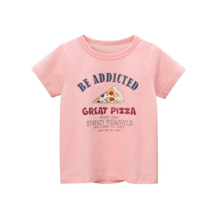 Girls cute top children's short sleeved T-shirt