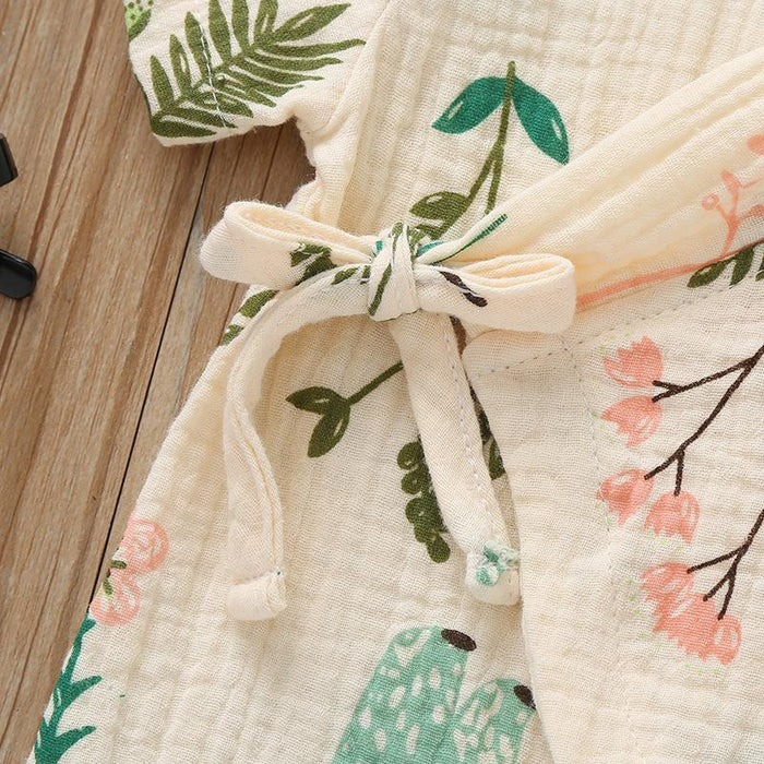 Boys' and Girls' Short Sleeved Soft Printed Romper