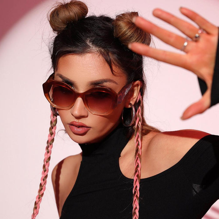 Polygonal light luxury simple contrast Sunglasses