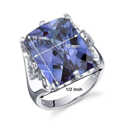 Fashon Jewelry Big Princess Cut Purple Zircon Rings