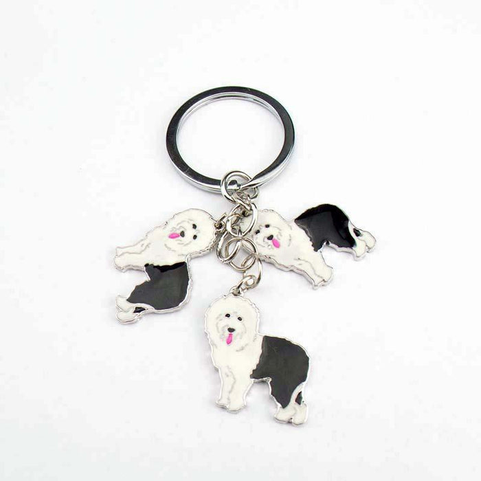 Cartoon Pet Dog Metal Keychain