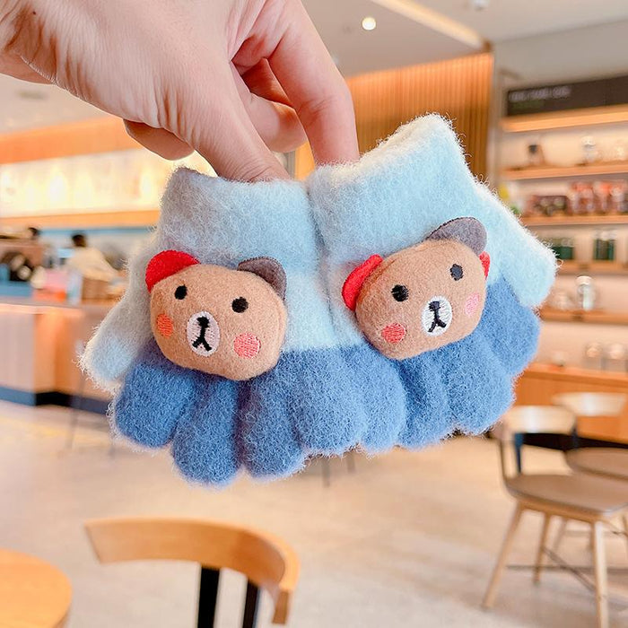 0-3 Years Old Winter Baby Cute Knitting Cartoon Gloves