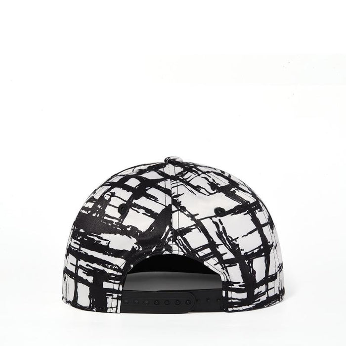 New Black and White Lattice HD Printed Baseball Cap