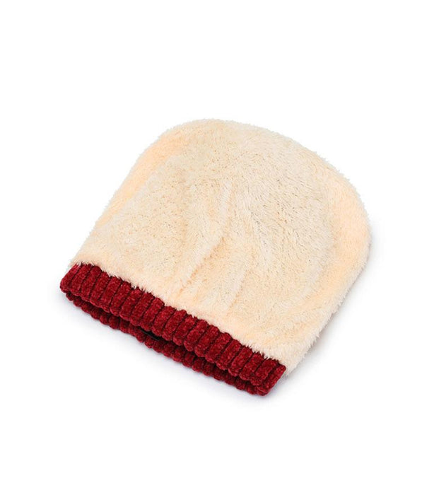 Winter Hats for Woman Thicker Beanies Chenille Ball Knitted Cap