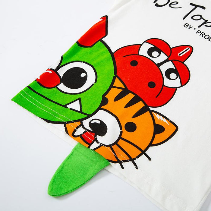 Children's cartoon three-dimensional dinosaur short sleeve boy's baby T-Shirt Top