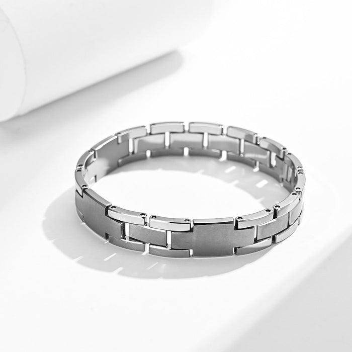 Fashion Simple Men's Beveled Tungsten Steel Bracelet Jewelry