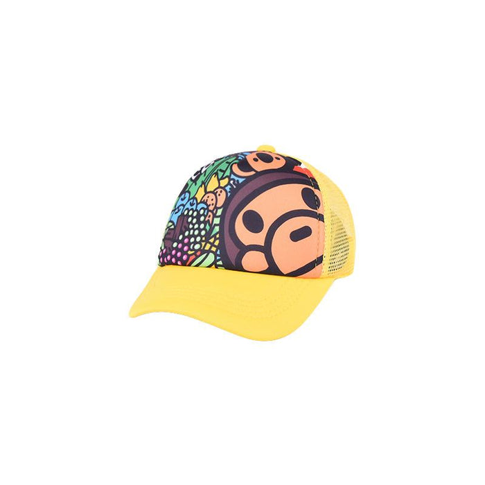 Children's Summer Outdoor Cute Cartoon Monkey Net Cap