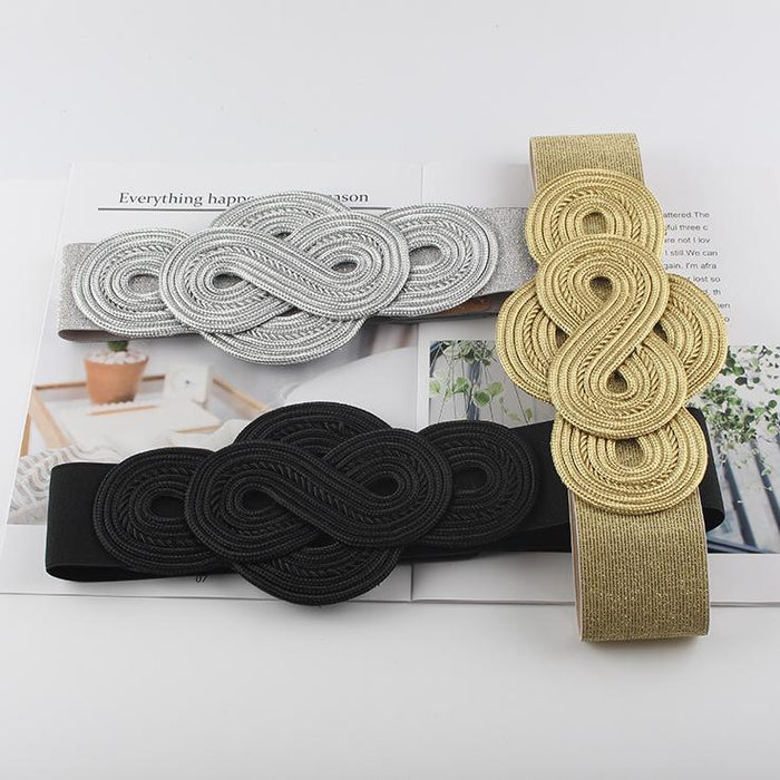 Women's Fashion Elastic Belt Simple Decorative Belt