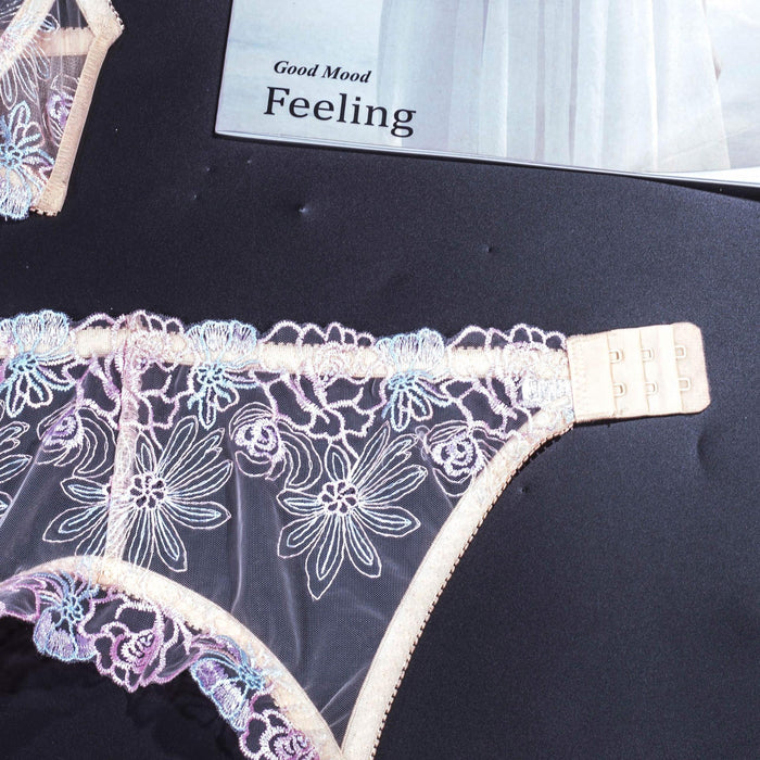 Sexy Lingerie Eyelash Lace Women Intimates Underwear Set