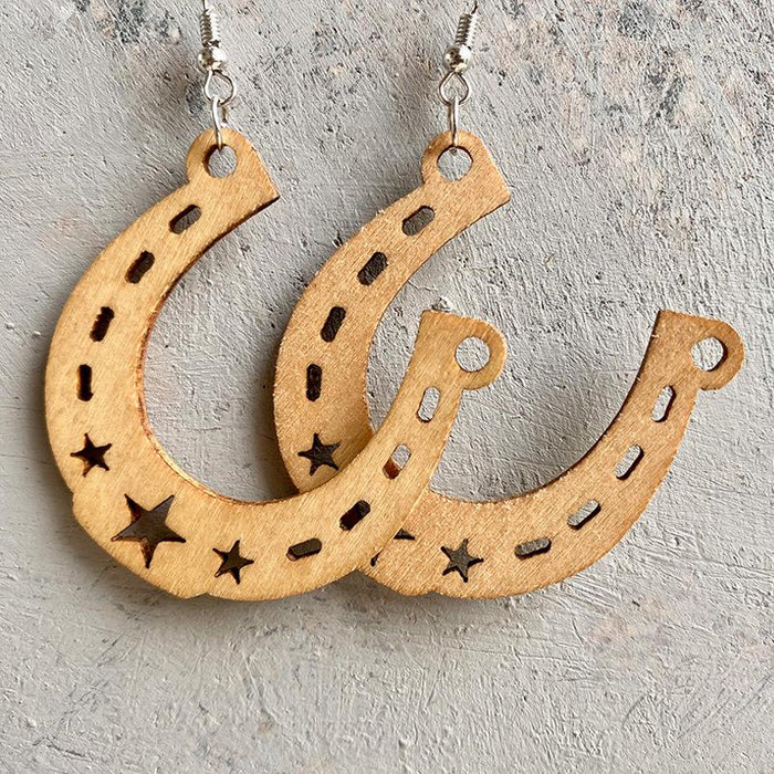 Creative Personality Exaggerated Wooden Women's Earrings