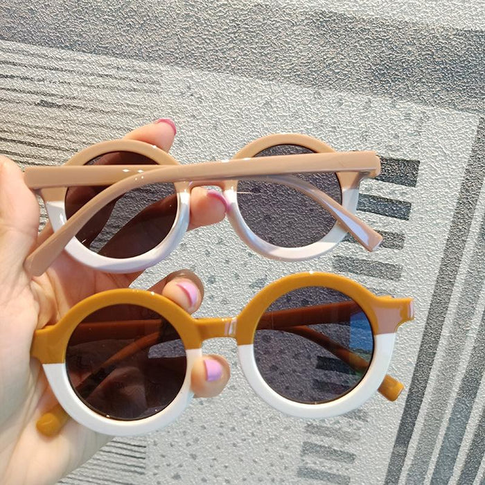 Round Frame Leopard Color Matching Children's Sunglasses