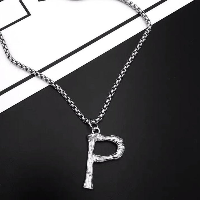 Titanium Steel Won't Fade Letter Necklace