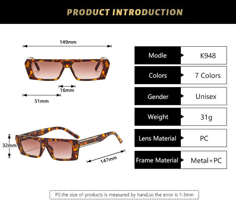 Square small frame sunglasses