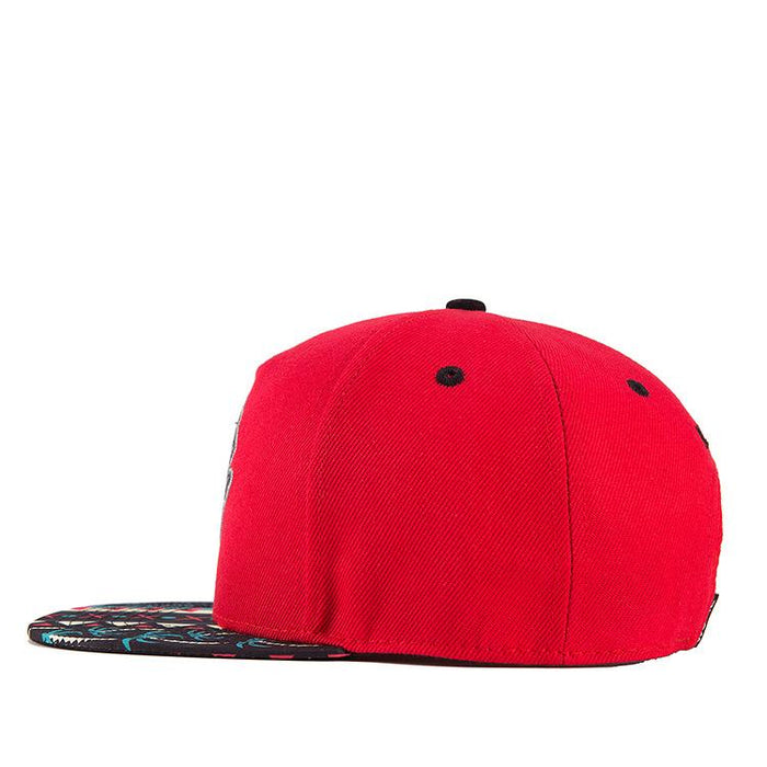 New Fashion Map Embroidered Flat Brim Baseball Cap