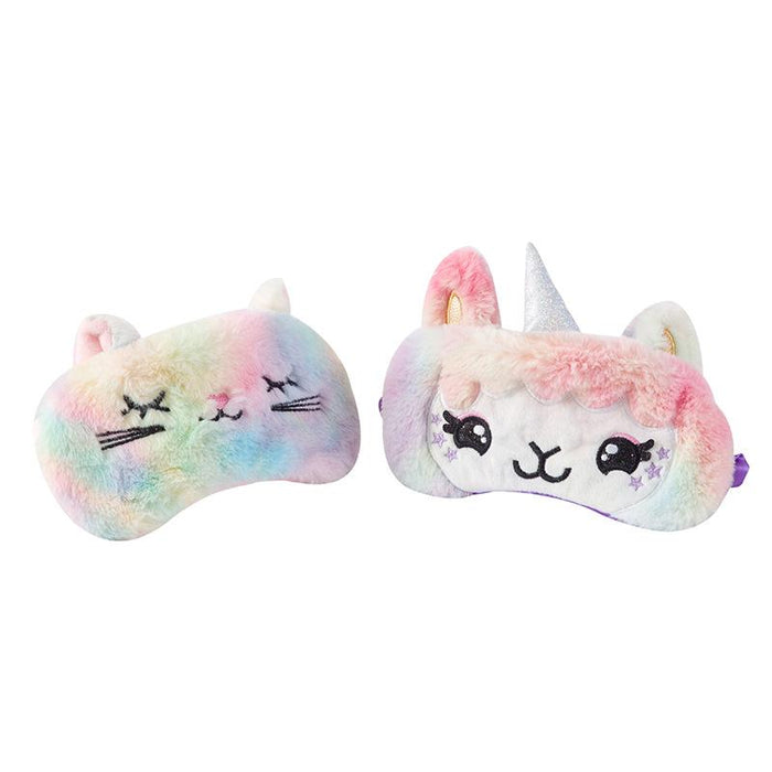 Cartoon Colorful Rabbit Cat Sleep Shading Plush Blindfold