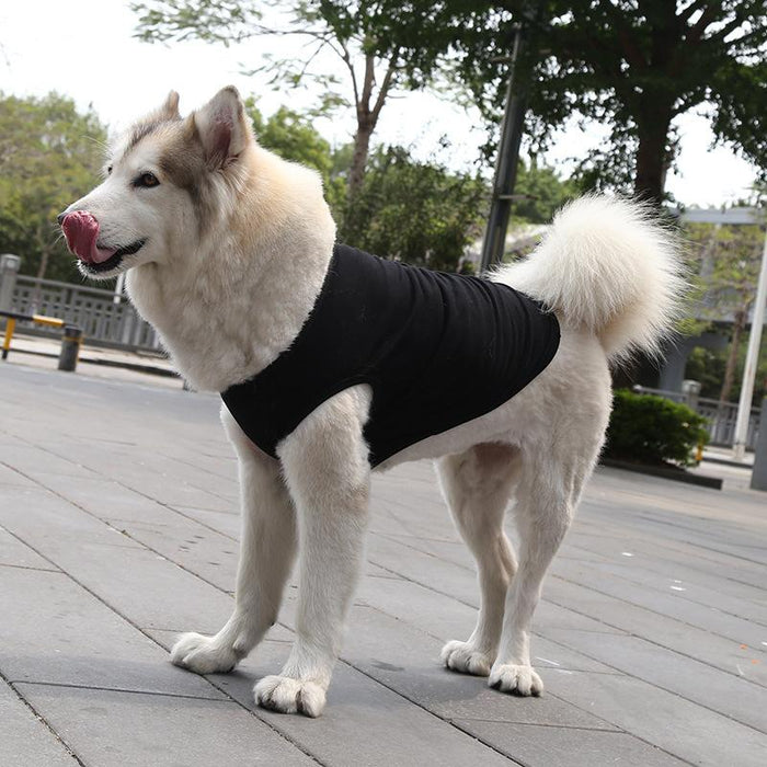 Pet Clothes Dog Cat Solid Color Cotton Vest Dog Jacket