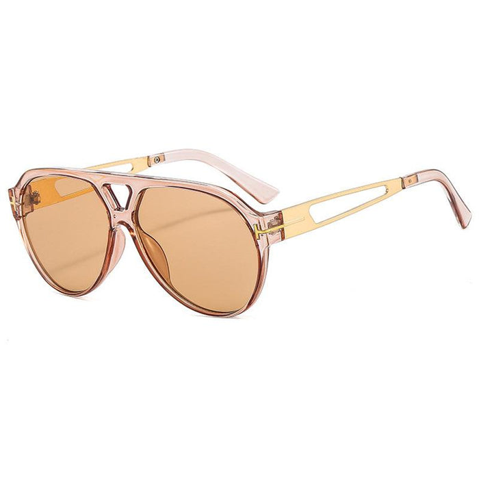 Light luxury double beam large frame toad Sunglasses
