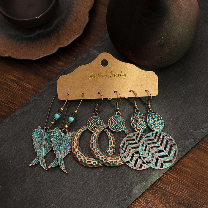 3 pairs/set Earrings Bohemian Style Jewelry  X0X36202