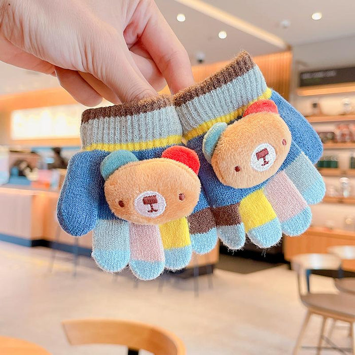 0-3 Years Old Winter Baby Cute Knitting Cartoon Gloves