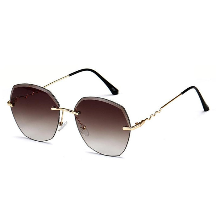 Metal sunglasses irregular Retro