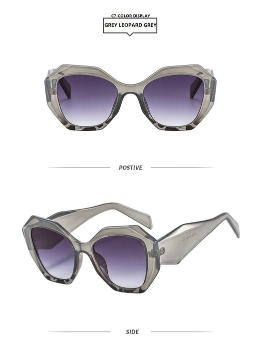 Polygonal light luxury simple contrast Sunglasses
