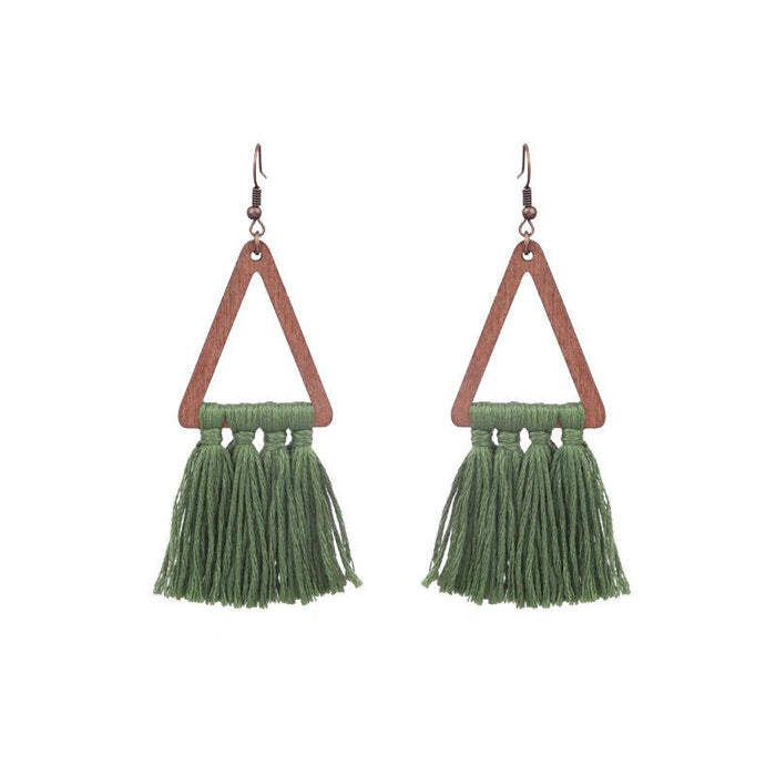 Bohemian Handwoven Ethnic Tassel Earrings
