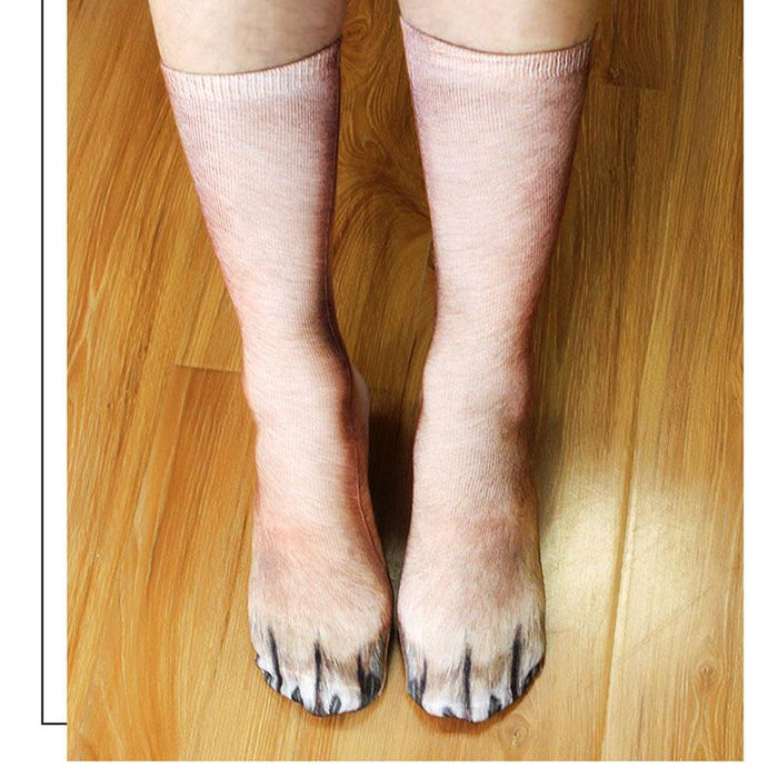 Funny Leopard Tiger Cotton Socks