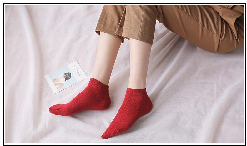 New Solid Color Boat Socks Short Low Cotton Socks