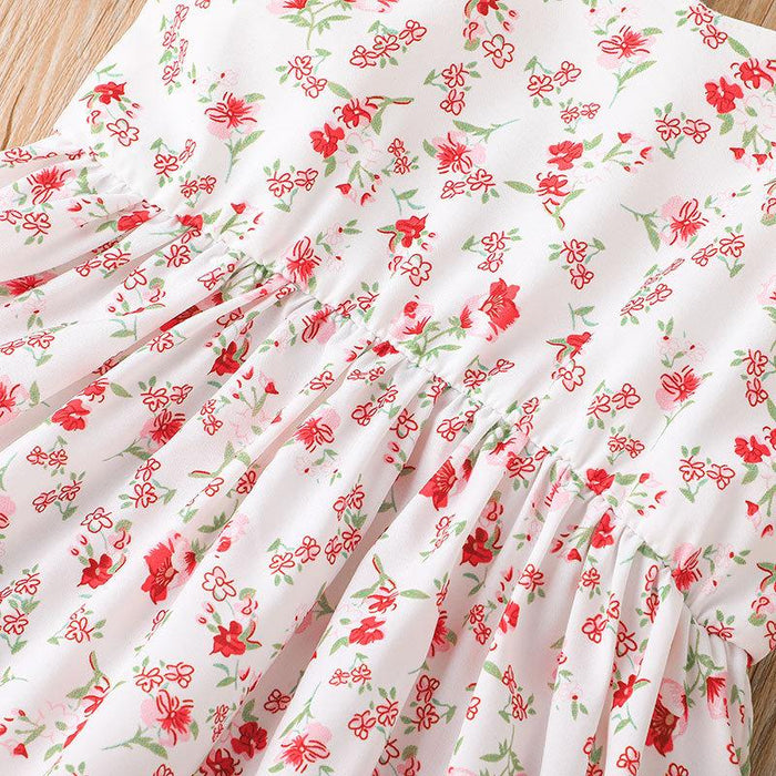Sweet Girls Dress Summer Flower Skirt Children's Dress