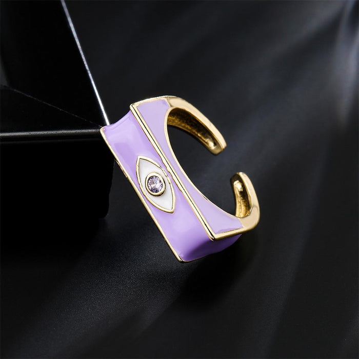 Simple Fashion Oil Drop Geometric Open Women's Ring