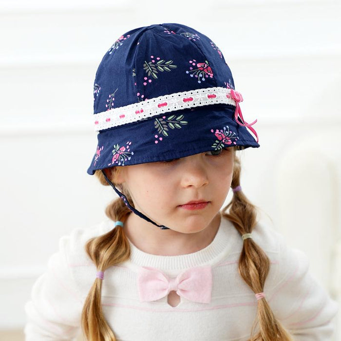 Cherry Bow Tie Children's Beach Sun Shading Fisherman Hat