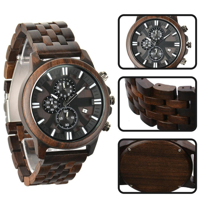 New Men's Business Multifunctional Luminous Large Dial Quartz Watch