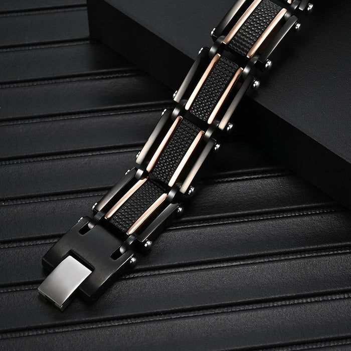 Classic Wide Domineering Titanium Steel Men's Bracelet