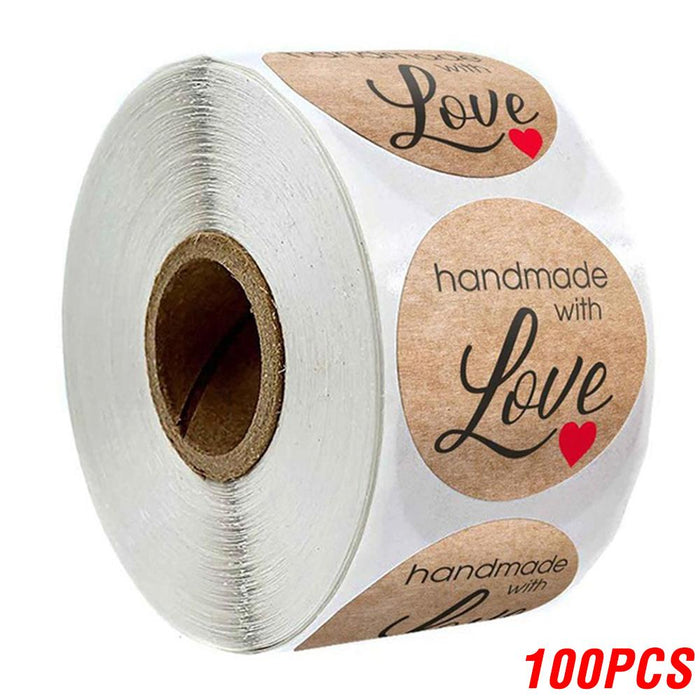 100-500pcs Vintage Kraft Paper Scrapbook Gift Stickers