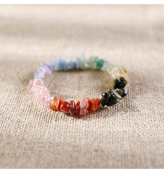 Natural Stone Beaded Crystal Bracelet